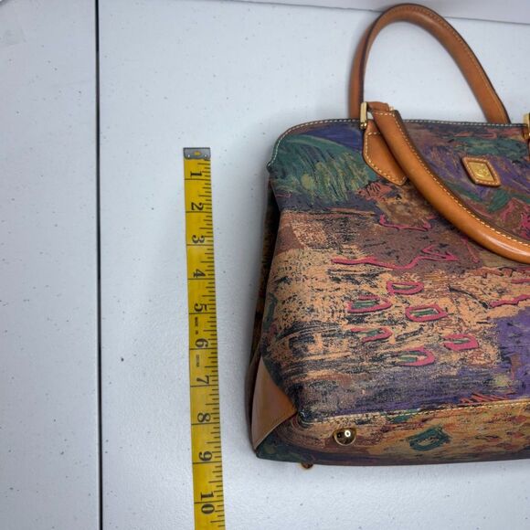 Dooney & Bourke Multicolor Shoulder Bag with Tan Handles Van Gogh - Picture 10 of 11